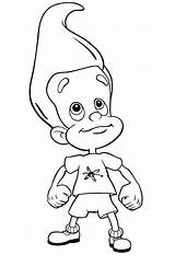 Jimmy Neutron Coloring Pages Drawing Color Cool Print So Bulkcolor sketch template