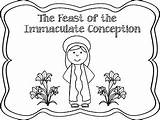 Conception Immaculate Coloring Feast Pages Mini Book Subject sketch template