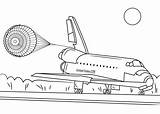 Shuttle Endeavour Espacial Transbordador Ausmalbilder Nave Landung Colorare Aterrizando Spaceship Disegni Atterraggio Raket Lancering sketch template