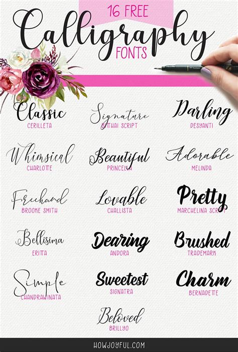 top   calligraphy fonts hand lettering