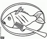 Danie Pescado Plato Ryby Pintar Peixe Prato Pesce Vapor Piatto Tradicionales Jedzenie Colorare Kolorowanka Sopa Zupa Legumes sketch template