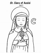 Saints Clare Assisi Bunny Sanda sketch template