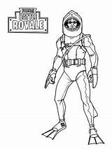 Fortnite Coloring Royale Battle Pages Dab Skin sketch template