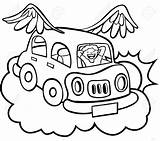 Flying Car Drawing Cartoon Clipart Wing Wings Getdrawings Clipground sketch template