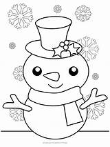 Coloring Snowman Christmas Pages Printable Cute Family Choose Board sketch template