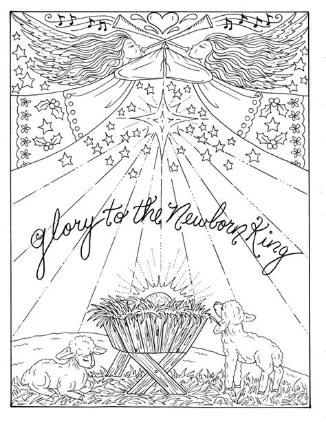 coloring pages christmas christian  christian christmas coloring