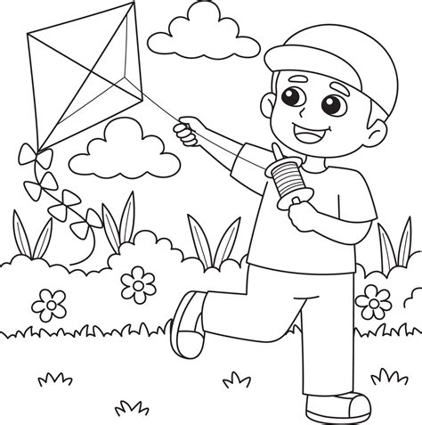 kite coloring page vector art icons  graphics