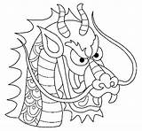 Drago Pintar Colorare Testa Pages Drac Disegno Dibuixos Coloriage Chinois Dibuix Draghi Mask sketch template