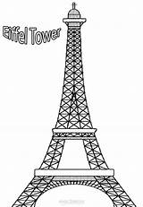 Kids Eiffel Coloring Printable Pages Tower Paris Monuments Towers Building Templates Craft sketch template