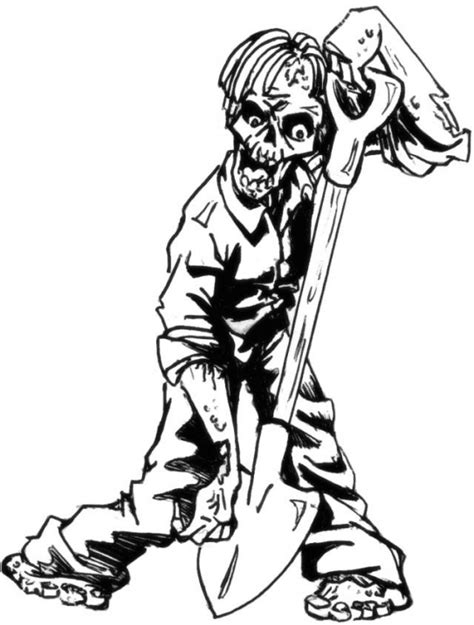 zombie coloring pages  adults mewarnai islami