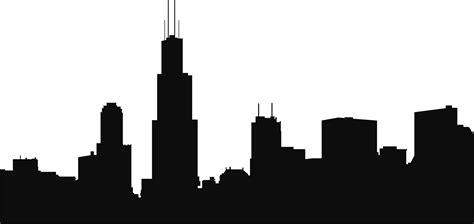 york skyline black  white clip art google search chicago
