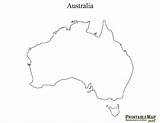 Australia Printable Map Continent Outline Blank Print Maps Countries Printables Continents Printablemap Printablee sketch template