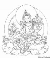 Tara Green Coloring Designs Buddhist Tibetan Buddha Meditation Her Pages Buddhism Mandala Chọn Bảng Choose Board Thuật Nghệ sketch template
