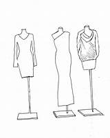 Mannequin Clothes Male Coloring Template Sketch sketch template