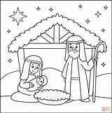 Nativity Supercoloring sketch template