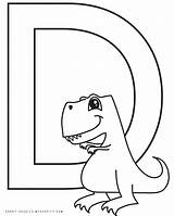 Letter Dinosaur Doodles Dorky sketch template