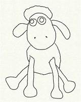 Sheep Outline Shaun Coloring Kids Clipart Cartoon Library Colorluna sketch template