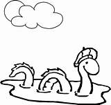 Ness Loch Monster Drawing Clipart Nessie Coloring Pages Clip Nessy Colouring Dragon Monstre Du Dibujo Von Printable Sea Zeichnen Kids sketch template