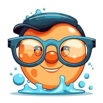 glasses clipart orange man cartoon character wearing glasses