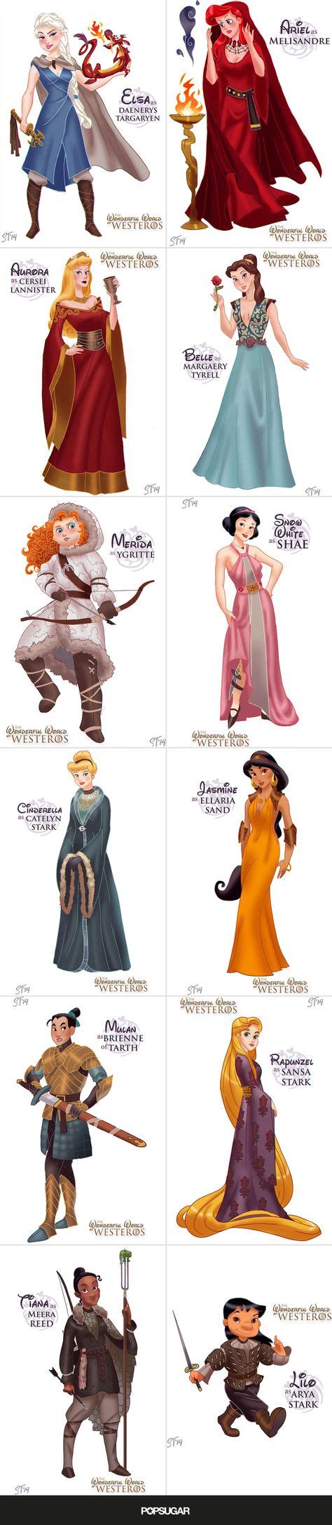 disney princesses as the women of game of thrones filmverrückt game of throne lustig