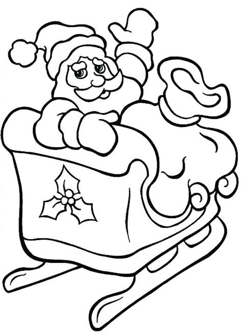 santa claus sleigh coloring pages  getcoloringscom  printable