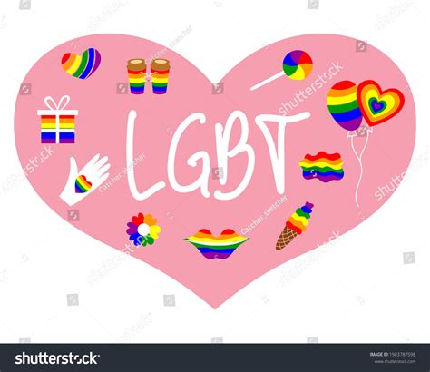 lgbt symbols pride month concept gay stock vector royalty free
