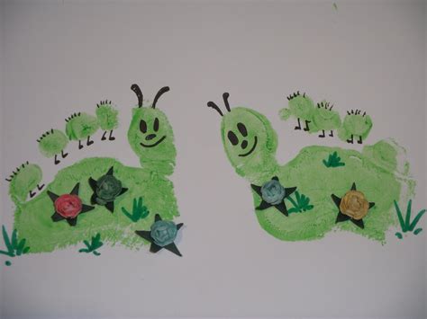 madison makesa foot print caterpillar card
