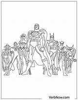 Justice League Illustration Verbnow sketch template