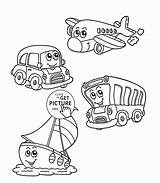 Transportation Coloring Pages Land Kids Clipart Water Printable Transport Print Book Funny Color Sheets Getcolorings Getdrawings Choose Board sketch template