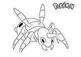 Ariados Pokemon Coloring Pages Printable Kids Color sketch template