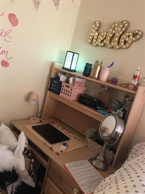 College Dorm Girls Dorm Room Dorm Room Inspiration Dorm Room Desk