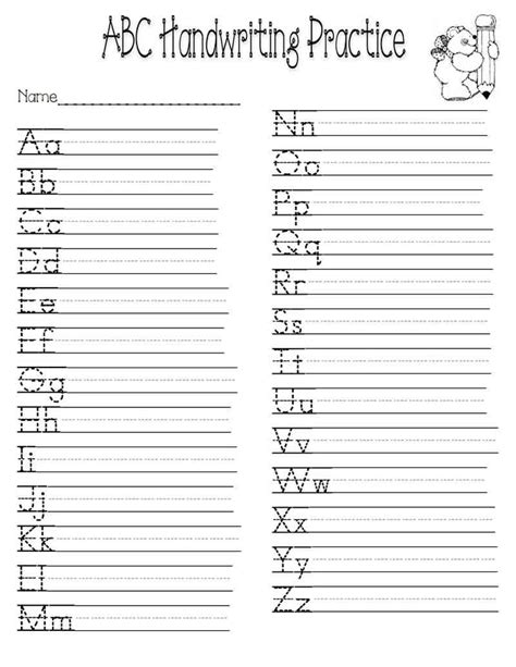 handwriting worksheets   alphabetworksheetsfreecom