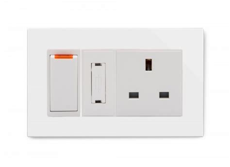 crystal pg switched fused spur   unswitched socket white retrotouch designer light