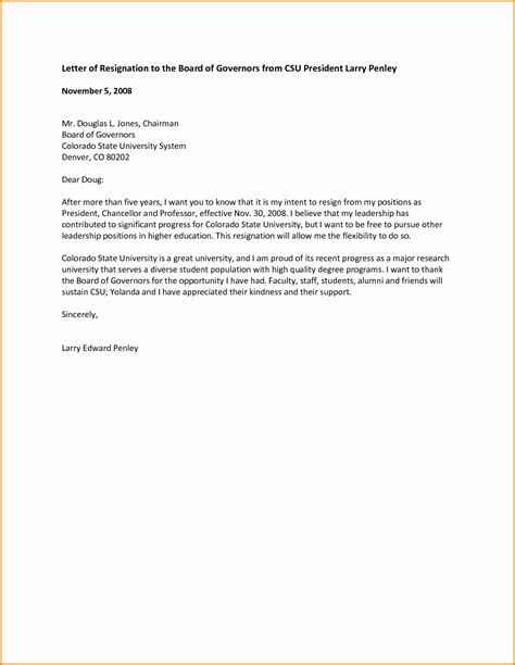 board member resignation letter template samples letter template