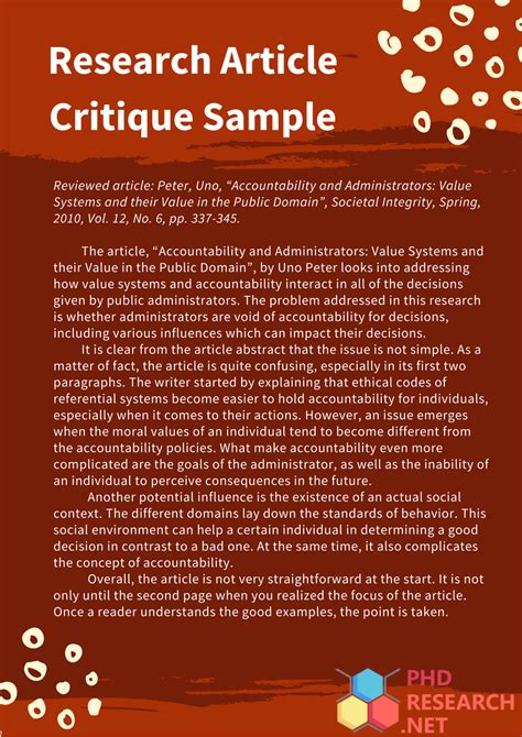 sample research critique psychology nursing research article critique