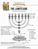 Lampstand Tabernacle Crafts Covenant Families Biblepathwayadventures Menorah sketch template