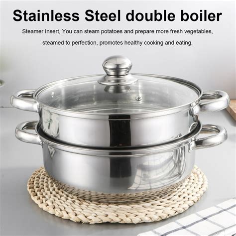 double layer stainless steel stack  steam pot set  lidsteamer