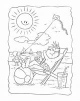 Wakacje Kolorowanki Kolorowanka Bezpieczne Lato Stronyzklasa Dzieci Wydruku Miastodzieci Maluchy Plaży Darmo Superkid sketch template