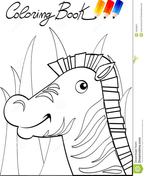 coloring book zebra stock illustration illustration  vegetation
