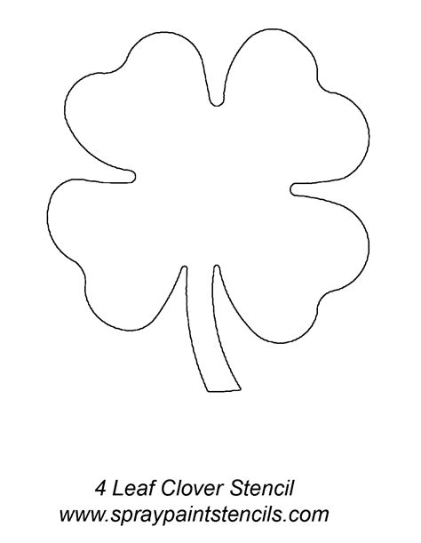 leaf clover template coloring home