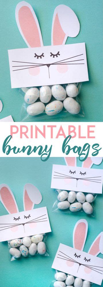 printable bunny bag toppers easter bag toppers easter