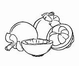 Coloring Pages Fruits Fruit Kids Seasonal Valentine Buah Guava Mangosteen Clipart Clip Printables sketch template