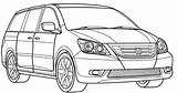 Odyssey Minivan Designlooter Carscoloring sketch template