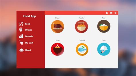 modern flat ui desktop application  fast food restaurant  javafx