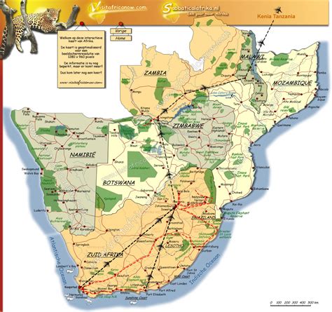 landenkaart van zuidelijk afrika met zuid afrika namibie botswana zimbabwe malawi