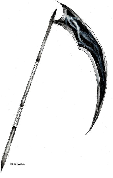 weapon monochrome scythe  bladewithin  deviantart