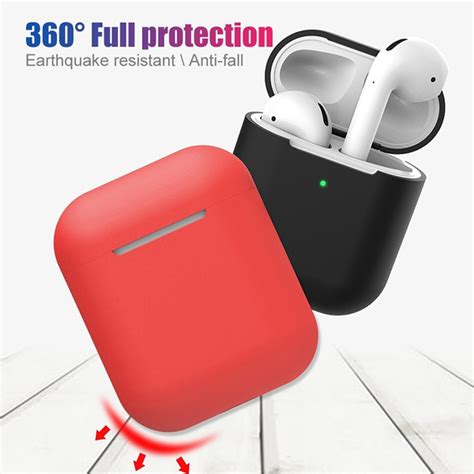 silicone tpu soft skin case  apple airpods   earphones charger cover ebay