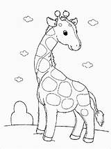 Coloring African Pages Animals Giraffe Baby Coloringbay sketch template