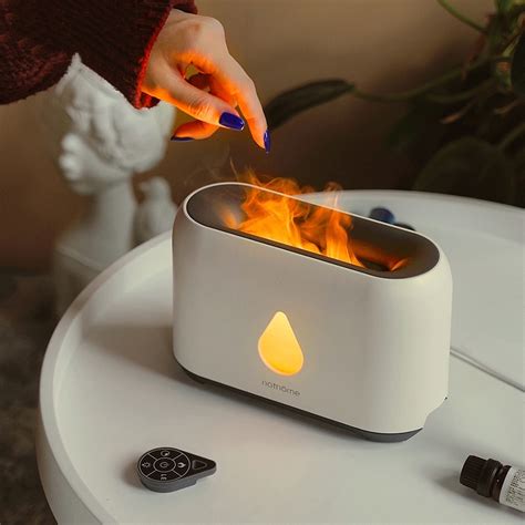 flame air humidifier essential oil diffuser aroma ultrasonic mist maker home room