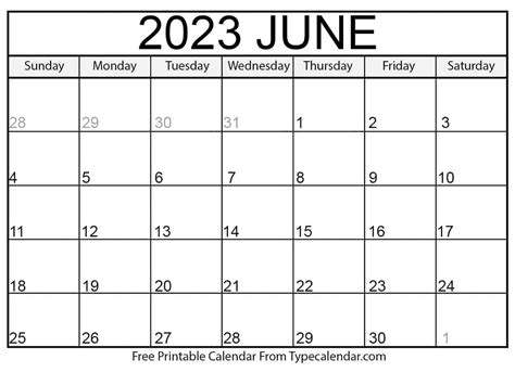 printable june  calendars